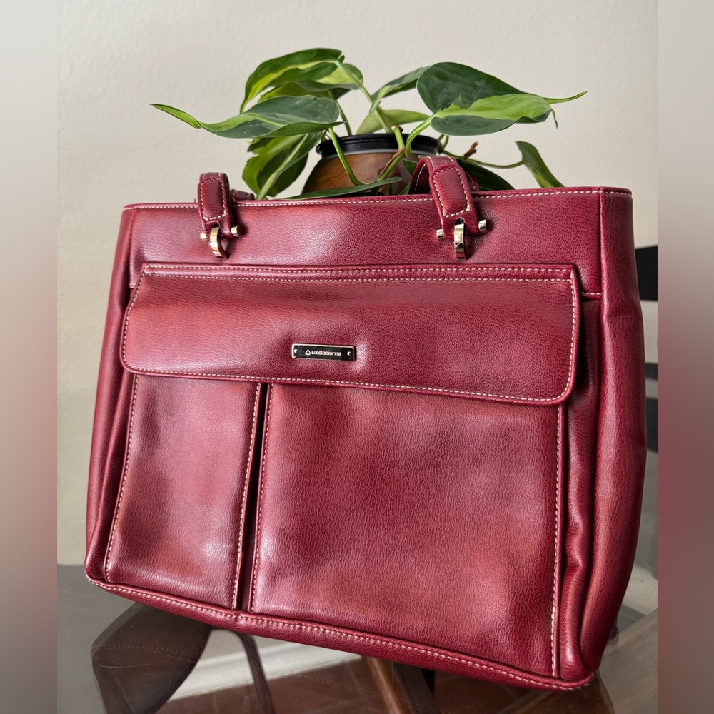 Liz Claiborne Burgundy Tote Bag